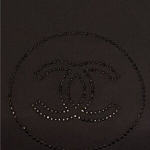 CHANEL CC rhinestone tee